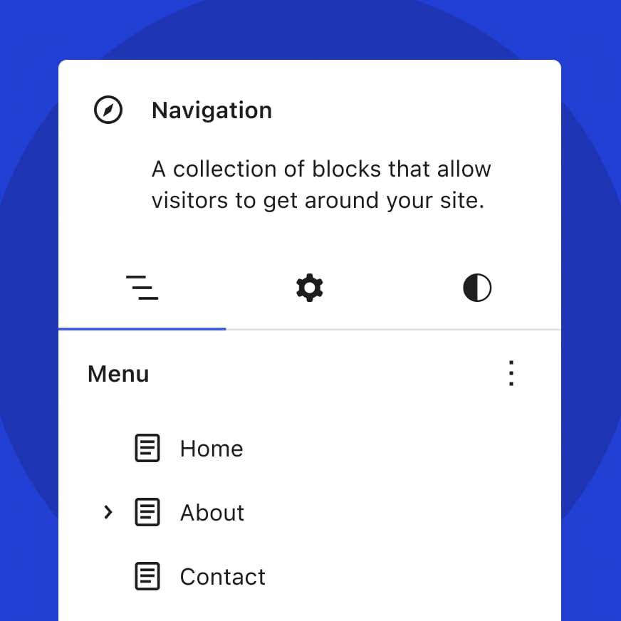 WordPress 6.2 navigation block